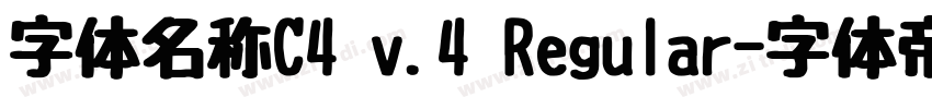 字体名称C4 v.4 Regular字体转换